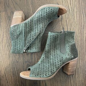 Toms MAJORCA BOOTIE Size 9 Green